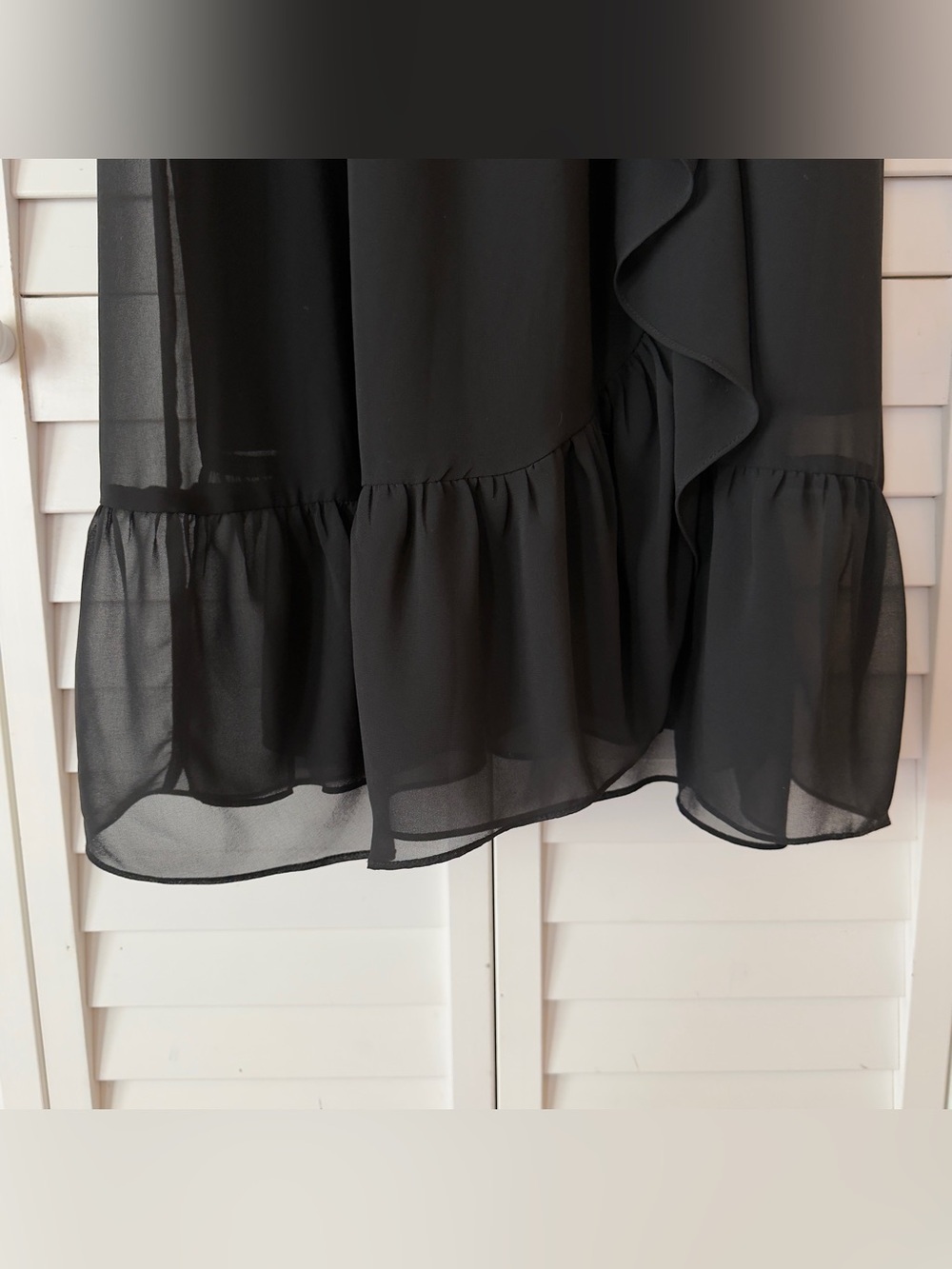 Madewell Petite Ruffle-Strap Wrap Dress - Size 4 - Picture 5 of 9